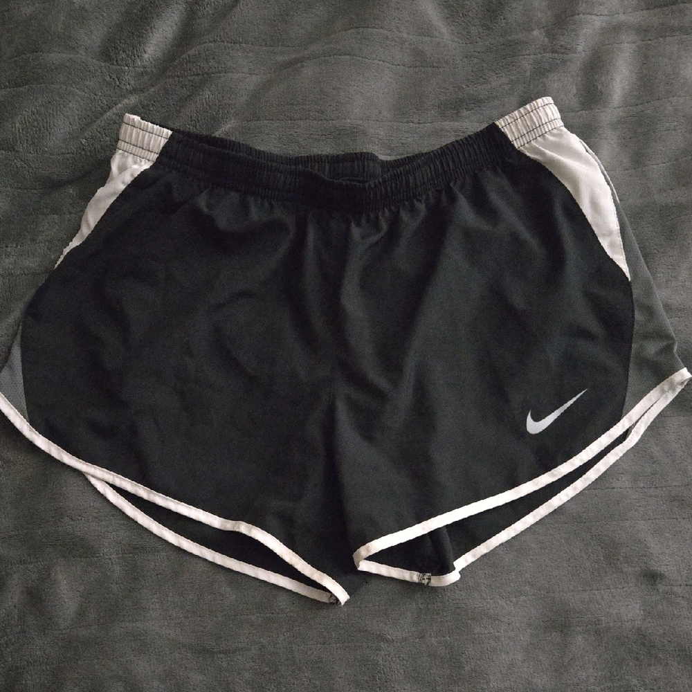 Nike Women's Black and Gray Athletic Shorts